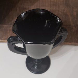 Black glass vase
